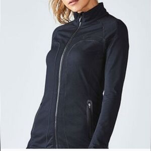 Women's Fabletics Sleek Black Windbreaker Jacket